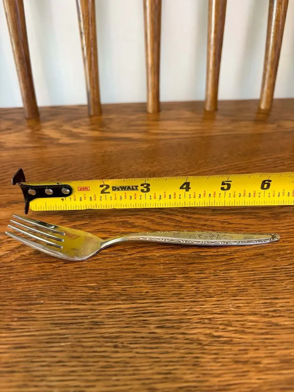 T&N Japan Stainless Steel Floral Pattern Salad Fork
